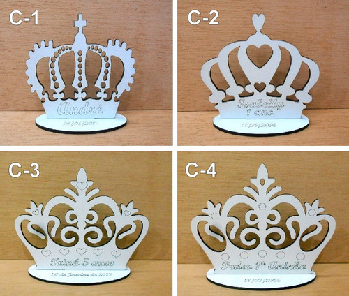 10x Lembrancinha  Coroa Rainha, Rei, Príncipe, Princesa 10cm