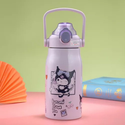 1000ml Kuromi/stitch Taza Termo Acero Inoxidab Personalizada
