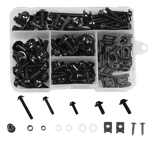 177pcs / Set De Pernos De Carenado De Motocicleta M5 Negro