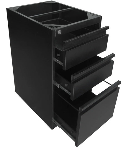 Imagen 1 de 5 de Archivador Metálico Para Oficina Negro Sin Tapa