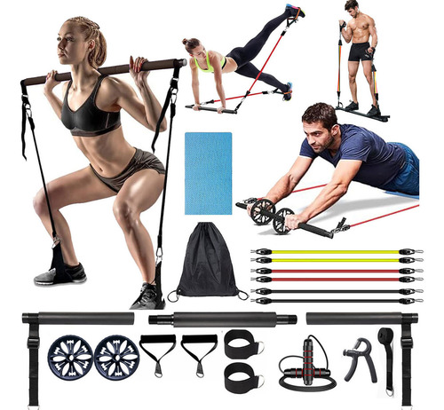 200 Lbs Kit De Pilates Banda De Resistencia Gimnasio Ligas Bandas Elasticas Ejercicio Kit De Ejercicio Ejercicios En Casa Yoga Fitness Con Cuerda Para Saltar