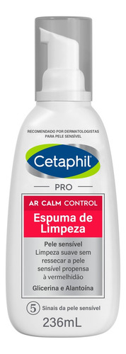 Espuma limpiadora facial Cetaphil Pro Air Calm Control 236 ml