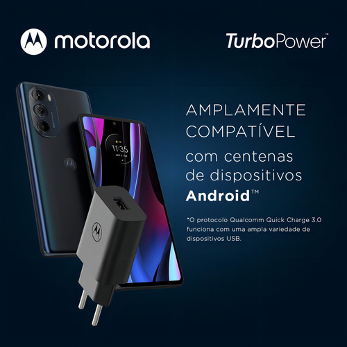 Carregador Fonte Turbo 20w Autorizada Motorola