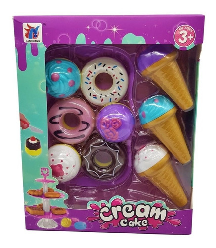 Juego Set Cocina Postre Helado Accesorios Juguete Comida