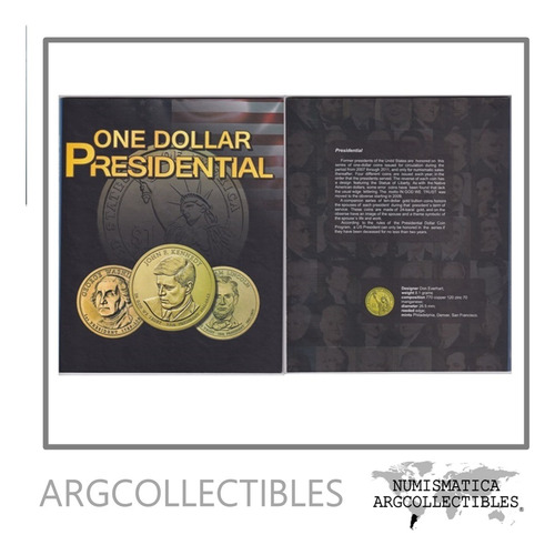 Album Vacio De Monedas Estados Unidos 1 Dolar Presidencial