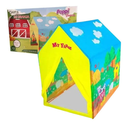 Carpa My Farm Tent Casita Infantil Interior Exterior Granja