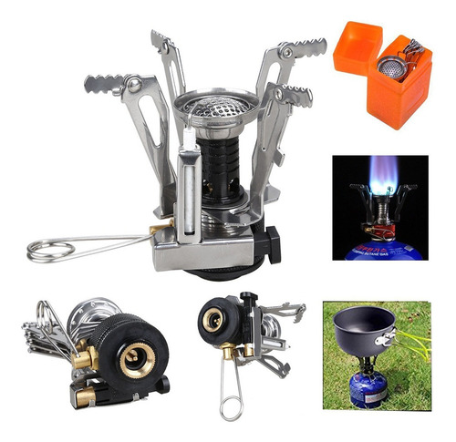 . Juego De Utensilios De Cocina For Camping Con Hornillo De