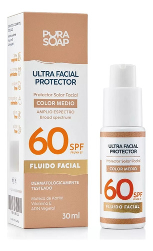 Protector Facial Fps 60 Color Medio Pura Soap S/ Tacc - Fw