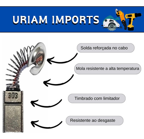 Escova De Carvão Cb303 Para Makita 4100nh 4100nh2 4100ns