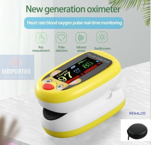 Imagen 1 de 9 de Oximetro De Pulso Usb Pediátrico Saturómetro Recargable
