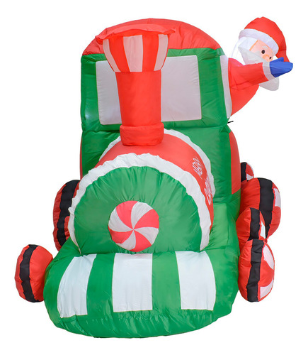 Tren Inflable Navidad Santa Claus 1.7m Decoracion Exteriores