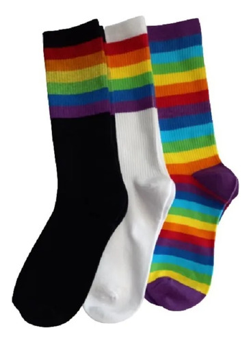 X6 Calcetines Arcoíris Pride Lgtb De Algodón - Unisex