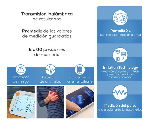 Monitor De Presión Arterial Digital De Brazo Beurer Bm 57