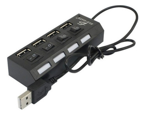 Hub Usb De 4 Puertos Usb 2.0 Con Switch Individual