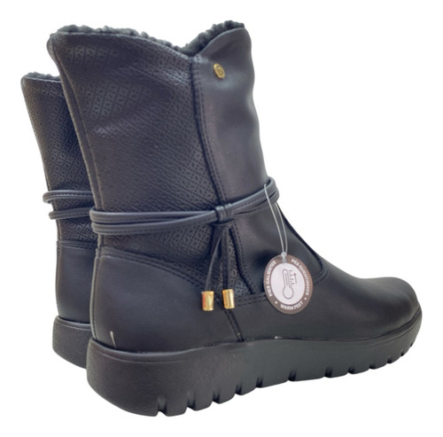 Bota Botineta Piccadilly Caña Baja Abrigada Corderito Mujer
