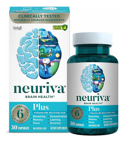 Neuriva Nootropic Brain Suplemento Plus 30 Capsulas