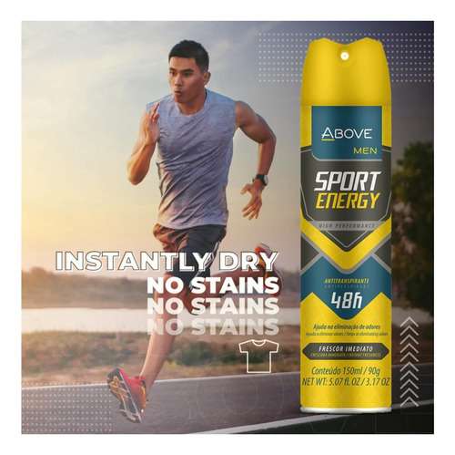 Above Sport Energy 48 Hours Antiperspirant Deodorant For Men