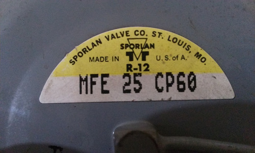 Valvula Termostatica De Expansion Mfe-25 Cp60 Sporlan Valves