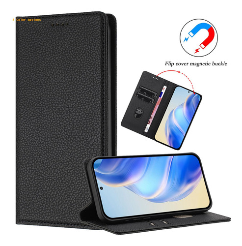 Funda De Piel Tipo Cartera Para La Serie Xiaomi Poco M, Bloqueo Rfid, Cierre Magnético, Lujosa Forma De Guijarros