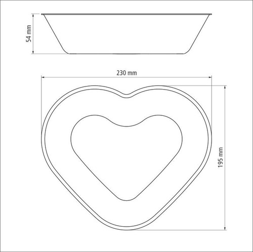 Tortera Budin Corazón Tramontina Antiadherente Brasil 25 Cm