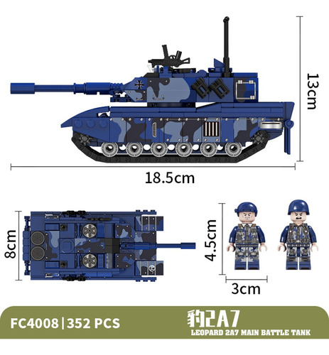 Minibuild Tanques Of Main Combat Bloques Leopard 2a7