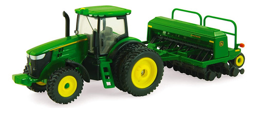 Tractor John Deere 7215r A Escala 1:64 Con Taladro De Grano