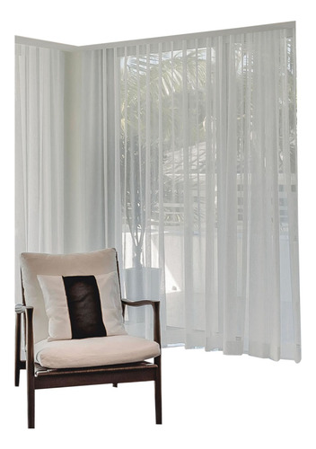 Cortinas Living Tela Voile Doble Ancho Riel Jean Cartier