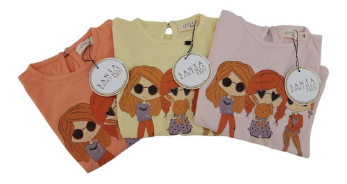 Imagen 2 de 2 de Remera Nena Algodón Con Estampada