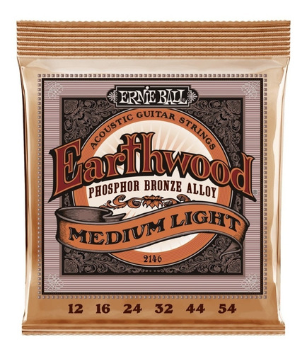 Imagen 1 de 3 de Encordado Guitarra Acustica 012 Ernie Ball Earthwood Fosforo