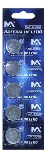 Bateria De Lithium Maximidia Cr2032 Cartela Com 5 Un