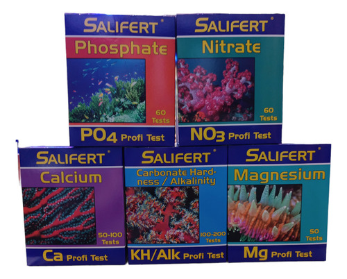 Kit Salifert Laboratorio Completo Mg,ca,kh,no3 Y Po4 Marino