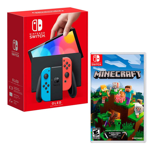 Consola Nintendo Switch Modelo Oled Neon + Minecraft