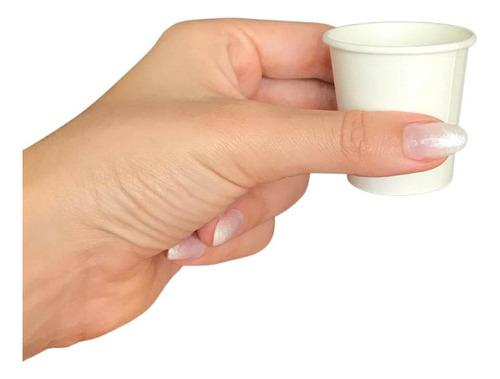 Copo Papel Branco 60ml Biodegradável Térmico - 1.000un