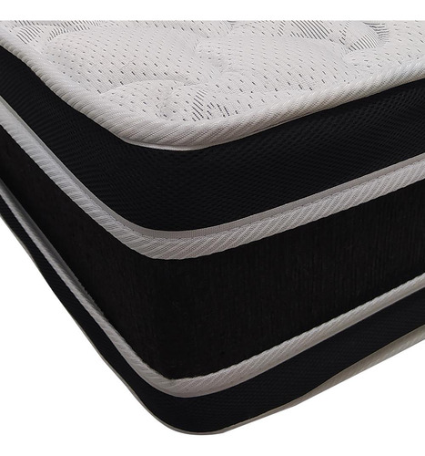 Cama Box Com Colchão De Espuma D33 Castor Black White Casal Cor Marrom