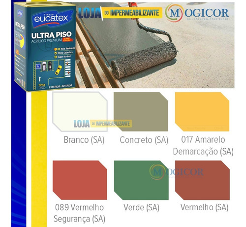 Imagem 3 de 6 de Tinta Acrílica 18l P/ Pisos Chão Premium Anti Mofo Durável