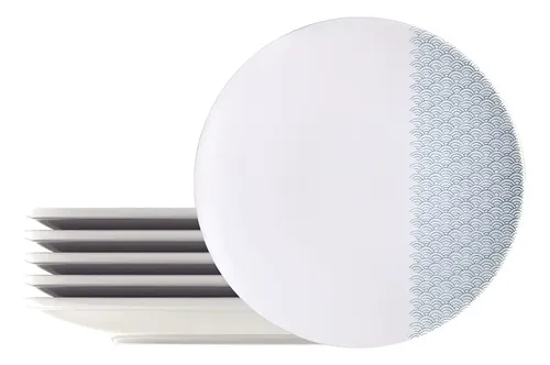 Kit Prato Sobremesa Porcelana Aquarius 06 Peças Tramontina