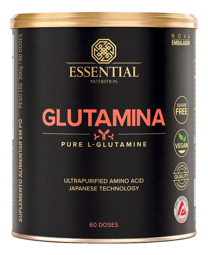 Glutamina Essential Nutrition - (300g) Sabor Sem Sabor