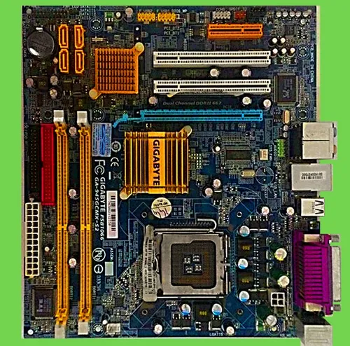 Placa Mãe Gigabyte Ga-945gcmx -2 Slot Ddr2 Core 2 Duo/quad (Usado)