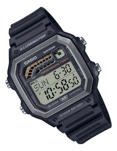 Reloj Casio Hombre Ws-1600h Wr 100 Mts 10 Años Bateria