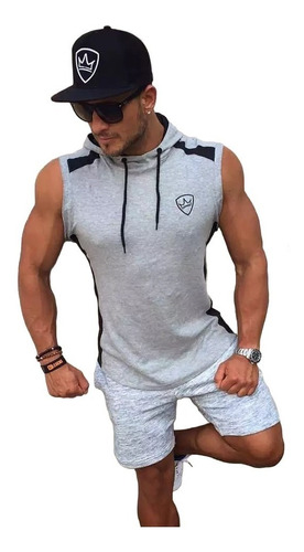 Chaleco Playera Con Capucha Gorro Entrenamiento Gym Crossfit