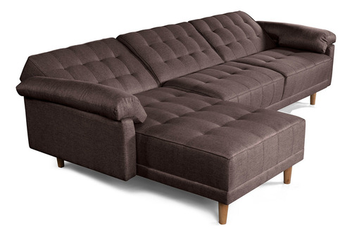 Sala Modular Landon Makora Beehive Memory Foam De Lino Color Chocolate