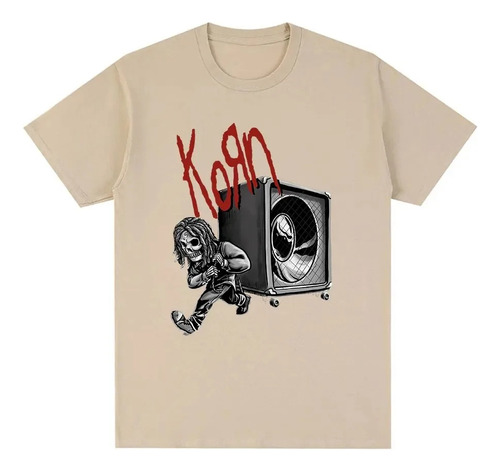 Camiseta Con Estampado Gráfico De La Banda De Rock Korn