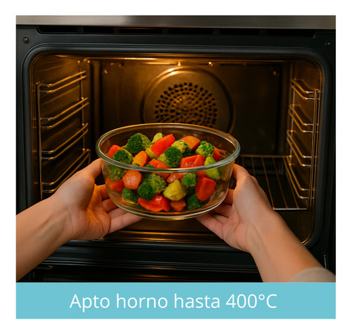 Contenedor Hermetico Taper De Vidrio Apto Para Horno 950ml Color Turquesa