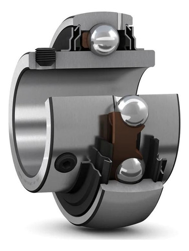 4 Rolamentos Uc205 Eixo 25mm + 4 Mancal Quadrado Flange F205
