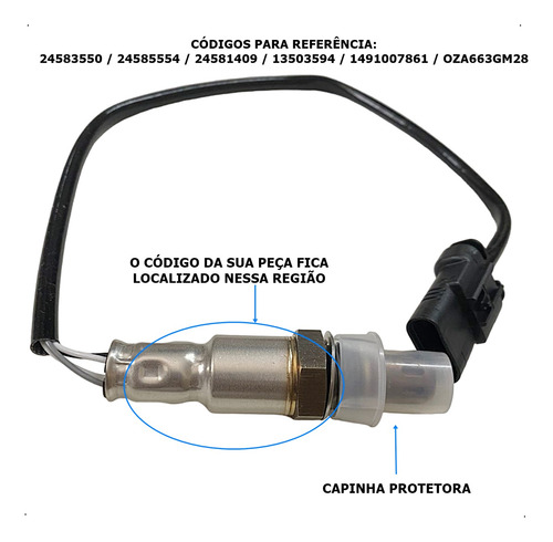 Sonda Lambda Onix Prisma Spin 1491007861 24583550 24581409