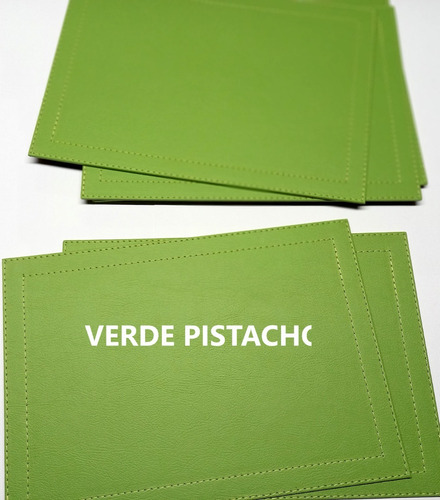 Imagen 7 de 10 de Set De 8 Individuales Forrado Ecocuero Somos Fabricantes