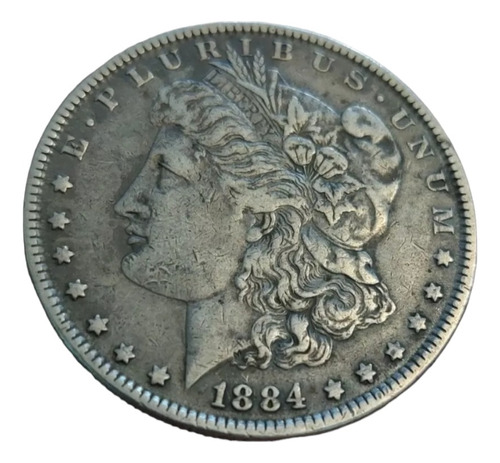Moneda De 1 Dolar Morgan De 1.884 Estados Unidos Plata