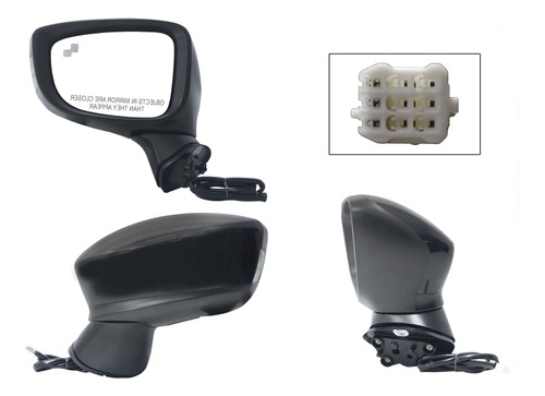 Espejo Mazda 3 2014-2015 Elect  C/detector Izquierdo Tpo