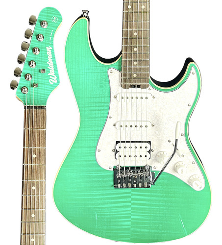 Guitarra Elétrica Waldman Stratocaster St-511f Faq Cor Faq Verde-agua Material Do Diapasão Laurel Orientação Da Mão Destro
