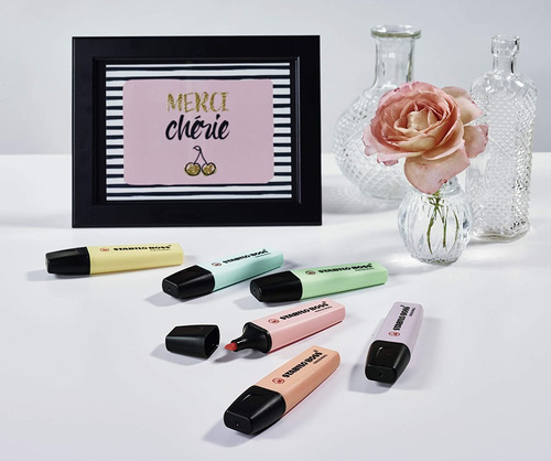 Resaltadores De Colores Pastel Stabilo Boss X6 Unidades